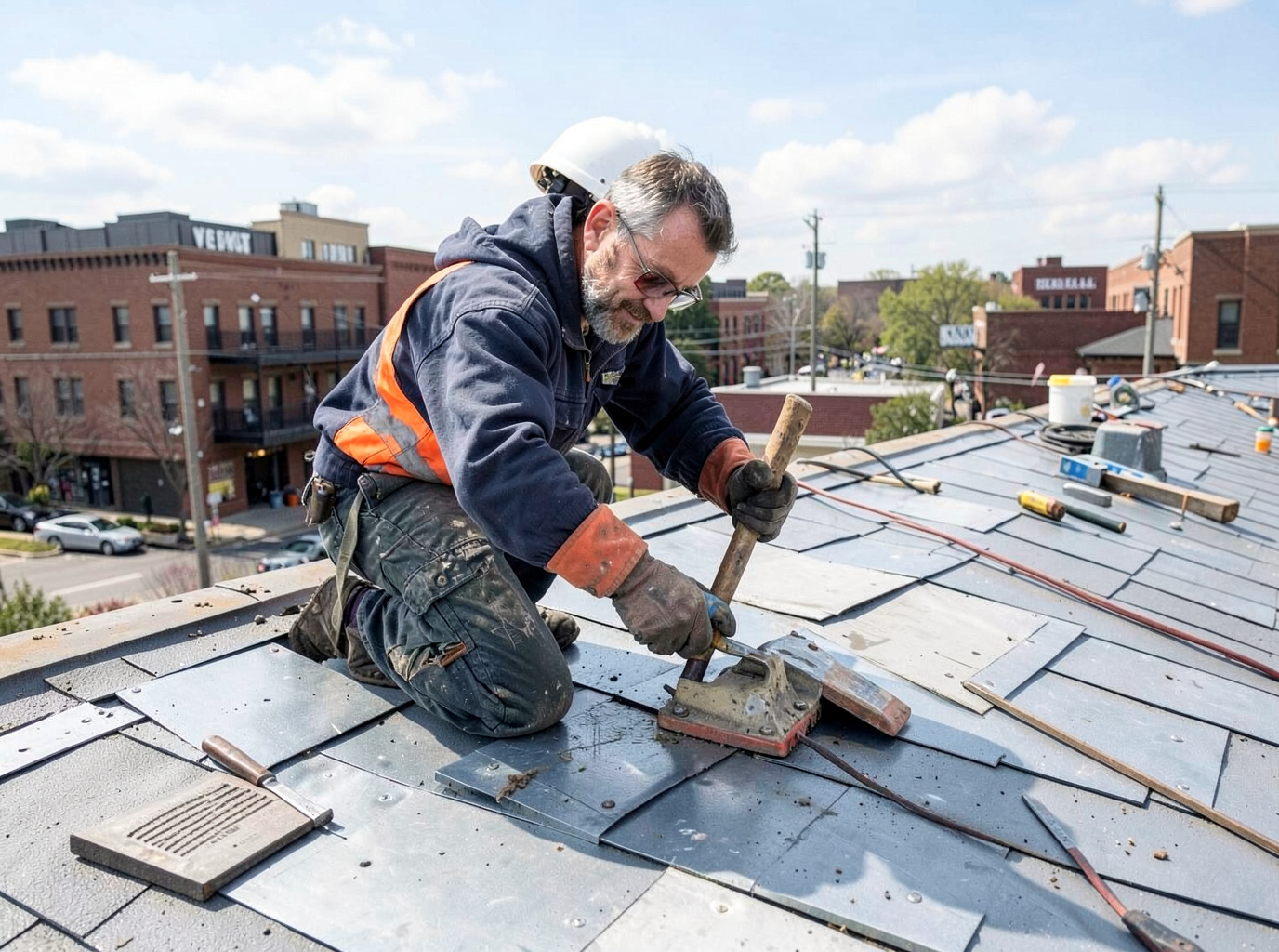 roof repair work by Westfield Roof & Leak Pros in Westfield, Indiana