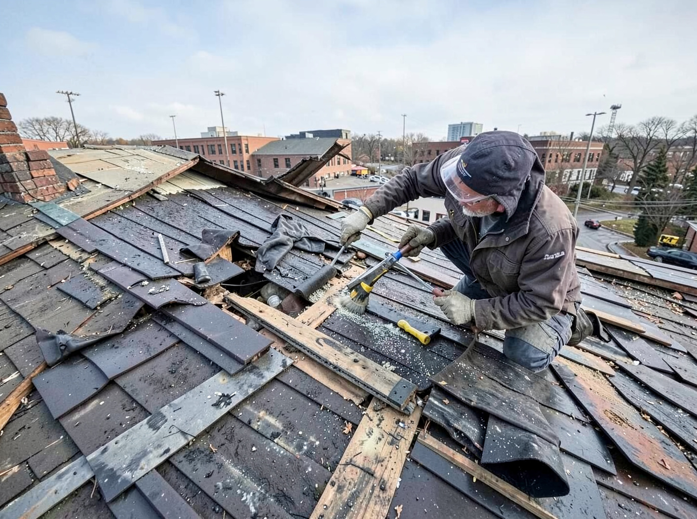 Storm Damage Roof Repair in Westfield